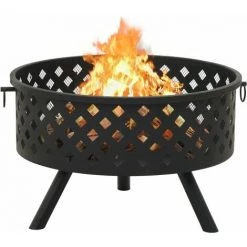 Topdeal Foyer Avec Tisonnier 68 Cm XXL Acier FF311890_FR -Chauffage d'extérieur Soldes 52099964 4