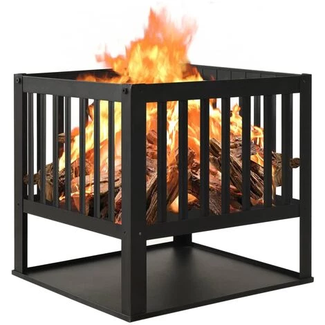 Topdeal Foyer 40x40x40 Cm Acier FF315088_FR 3 Topdeal Foyer 40x40x40 Cm Acier FF315088_FR