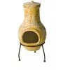 Topdeal Cheminée Tampico Jaune 31x31x68 Cm Argile FF423892_FR -Chauffage d'extérieur Soldes 52101884 1