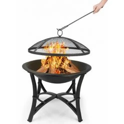 AICOK Bol à Feu Foyer Brasero Avec Grille De Cuisson Charbon De Bois Couvercle Ø56,5 * 50cm, 9 AICOK Bol à Feu Foyer Brasero Avec Grille De Cuisson Charbon De Bois Couvercle Ø56,5 * 50cm, -Chauffage d'extérieur Soldes 52668273 3