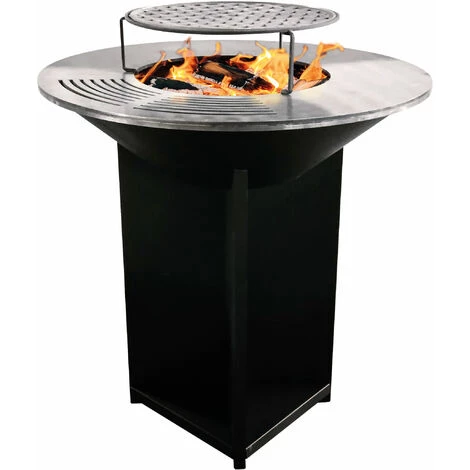 PUR LINE Grand Barbecue En Acier Noir Avec Plaque Et Grille En Acier - No Name 5 PUR LINE Grand Barbecue En Acier Noir Avec Plaque Et Grille En Acier - No Name – Image 3