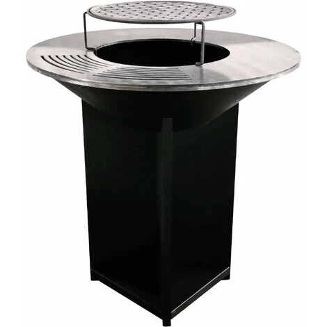 PUR LINE Grand Barbecue En Acier Noir Avec Plaque Et Grille En Acier - No Name 6 PUR LINE Grand Barbecue En Acier Noir Avec Plaque Et Grille En Acier - No Name – Image 4