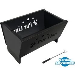 PUR LINE Brasero Et R?frig?rateur 2 En 1, Design Rectangulaire En Acier Noir, Grande Taille - No Name