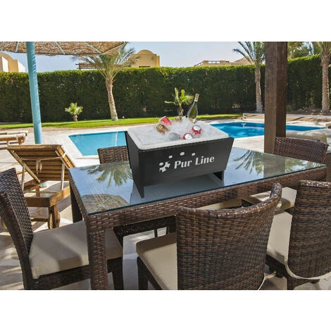 PUR LINE Brasero Et R?frig?rateur 2 En 1, Design Rectangulaire En Acier Noir, Grande Taille - No Name 6 PUR LINE Brasero Et R?frig?rateur 2 En 1, Design Rectangulaire En Acier Noir, Grande Taille - No Name – Image 4