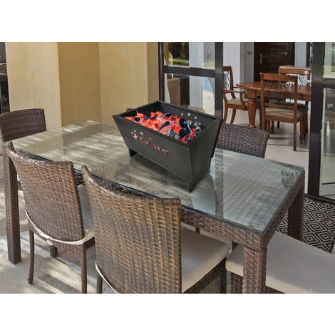 PUR LINE Brasero Et R?frig?rateur 2 En 1, Design Rectangulaire En Acier Noir, Grande Taille - No Name 7 PUR LINE Brasero Et R?frig?rateur 2 En 1, Design Rectangulaire En Acier Noir, Grande Taille - No Name – Image 5