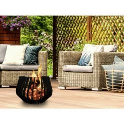 PUR LINE Brasero D'ext?rieur, Design Exclusif En Acier Noir - No Name 11 PUR LINE Brasero D'ext?rieur, Design Exclusif En Acier Noir - No Name -Chauffage d'extérieur Soldes 52781335 5