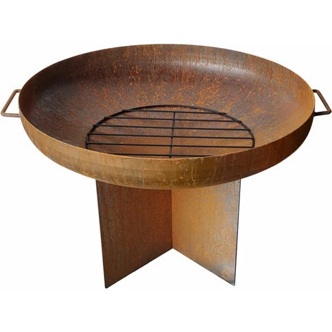 PURLINE Brasero D'ext?rieur Avec Base En Forme De Croix En Acier Corten - No Name 4 PURLINE Brasero D'ext?rieur Avec Base En Forme De Croix En Acier Corten - No Name – Image 2