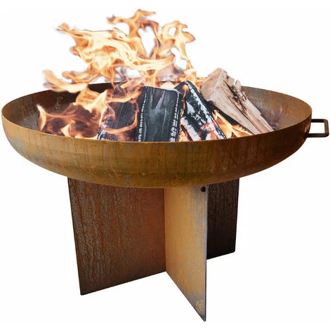 PURLINE Brasero D'ext?rieur Avec Base En Forme De Croix En Acier Corten - No Name 5 PURLINE Brasero D'ext?rieur Avec Base En Forme De Croix En Acier Corten - No Name – Image 3