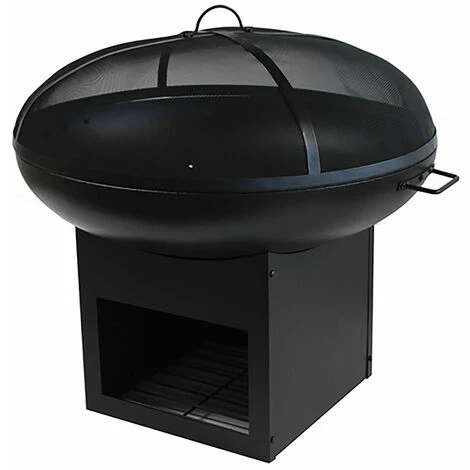 PUR LINE Brasero D'extérieur En Acier Noir Avec Base Carrée Et Couvercle De Protection - No Name 4 PUR LINE Brasero D'extérieur En Acier Noir Avec Base Carrée Et Couvercle De Protection - No Name – Image 2