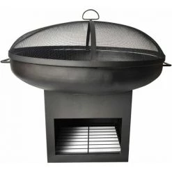 PUR LINE Brasero D'extérieur En Acier Noir Avec Base Carrée Et Couvercle De Protection - No Name 9 PUR LINE Brasero D'extérieur En Acier Noir Avec Base Carrée Et Couvercle De Protection - No Name -Chauffage d'extérieur Soldes 52781372 3