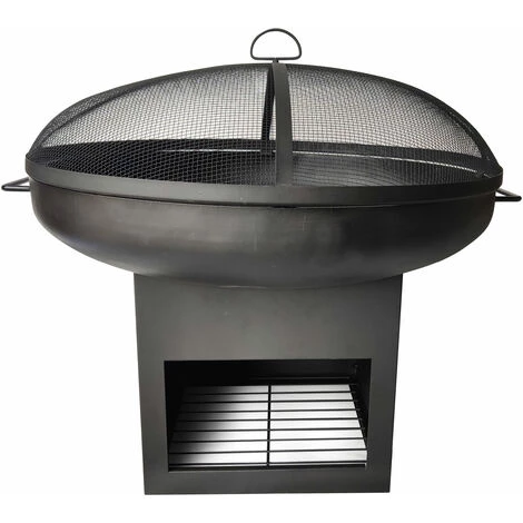 PUR LINE Brasero D'extérieur En Acier Noir Avec Base Carrée Et Couvercle De Protection - No Name 5 PUR LINE Brasero D'extérieur En Acier Noir Avec Base Carrée Et Couvercle De Protection - No Name – Image 3