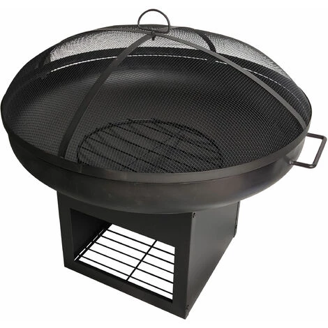 PUR LINE Brasero D'extérieur En Acier Noir Avec Base Carrée Et Couvercle De Protection - No Name 6 PUR LINE Brasero D'extérieur En Acier Noir Avec Base Carrée Et Couvercle De Protection - No Name – Image 4