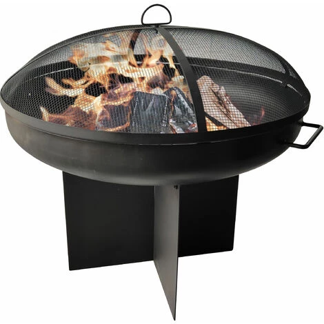 PUR LINE Brasero D'extérieur En Acier Noir Avec Couvercle De Protection - No Name 3 PUR LINE Brasero D'extérieur En Acier Noir Avec Couvercle De Protection - No Name