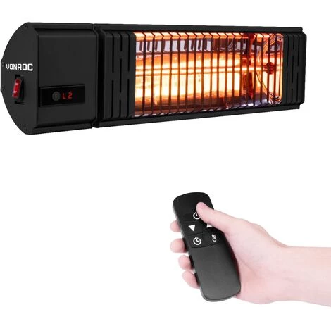 VONROC Chauffage De Terrasse 2000W - Professionnel - Avec Télécommande, Minuterie, Réglage De La Chaleur Et écran LCD - Volsini 4 VONROC Chauffage De Terrasse 2000W - Professionnel - Avec Télécommande, Minuterie, Réglage De La Chaleur Et écran LCD - Volsini – Image 2