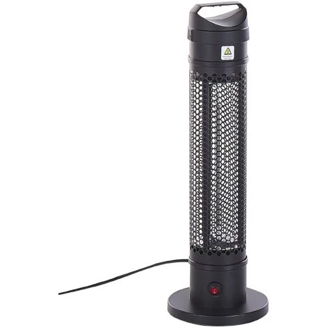 BELIANI Chauffage électrique D'extérieur 1000 W Noir - Noir 6 BELIANI Chauffage électrique D'extérieur 1000 W Noir - Noir – Image 4