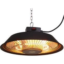 BELIANI Chauffage électrique Suspendu 1500 W Noir - Noir