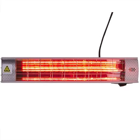 BELIANI Chauffage électrique Mural 2000 W Argenté - Argenté 3 BELIANI Chauffage électrique Mural 2000 W Argenté - Argenté