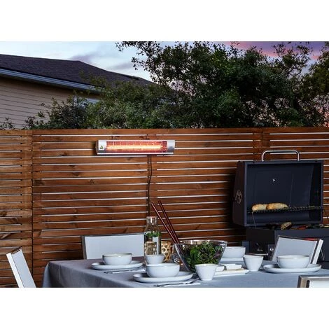 BELIANI Chauffage électrique Mural 2000 W Argenté - Argenté 4 BELIANI Chauffage électrique Mural 2000 W Argenté - Argenté – Image 2