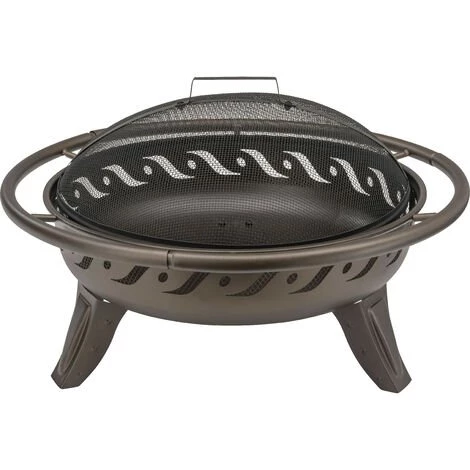 Braséro Rond Avec Couvercle Landmann 06184 - ø75 Cm Brun Metallisé 3 Braséro Rond Avec Couvercle Landmann 06184 - ø75 Cm Brun Metallisé