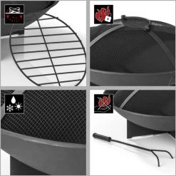 Braséro Avec Couvercle Landmann 03313 - Avec Couvercle Et Tisonnier 10 Braséro Avec Couvercle Landmann 03313 - Avec Couvercle Et Tisonnier -Chauffage d'extérieur Soldes 53043845 4