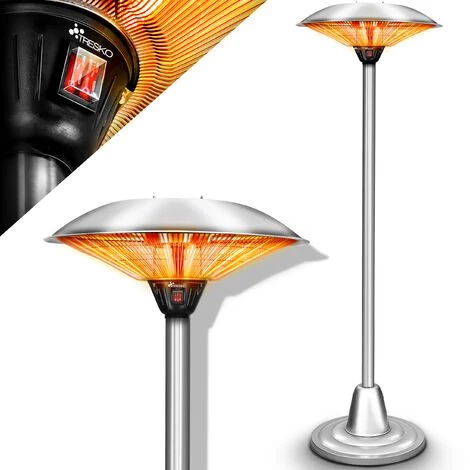 TRESKO Parasol Chauffant 2500W | Chauffage Extérieur Infrarouge 2500W | Radiateur Rayonnant Électrique De Terrasse | 2 Niveaux De Chaleur 3 TRESKO Parasol Chauffant 2500W | Chauffage Extérieur Infrarouge 2500W | Radiateur Rayonnant Électrique De Terrasse | 2 Niveaux De Chaleur