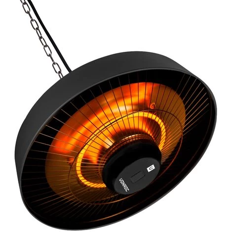 VONROC Chauffage De Terrasse 2000W - Suspendu - Noir - Élément En Carbone - Avec Télécommande, Minuterie Et 2 Niveaux De Chaleur - Vulcano 6 VONROC Chauffage De Terrasse 2000W - Suspendu - Noir - Élément En Carbone - Avec Télécommande, Minuterie Et 2 Niveaux De Chaleur - Vulcano – Image 4
