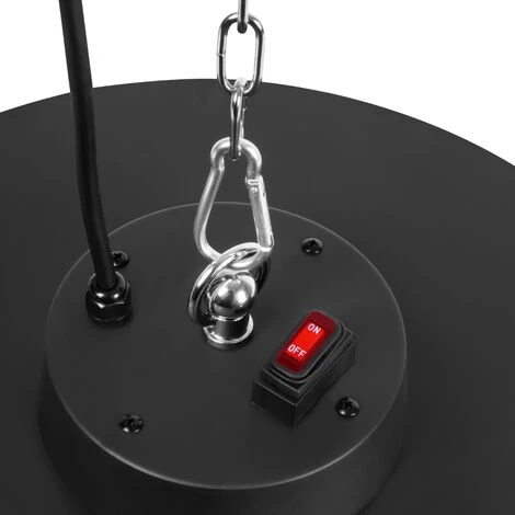 VONROC Chauffage De Terrasse 2000W - Suspendu - Noir - Élément En Carbone - Avec Télécommande, Minuterie Et 2 Niveaux De Chaleur - Vulcano 7 VONROC Chauffage De Terrasse 2000W - Suspendu - Noir - Élément En Carbone - Avec Télécommande, Minuterie Et 2 Niveaux De Chaleur - Vulcano – Image 5