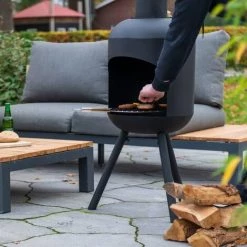RED FIRE RedFire Cheminée De Jardin Avec Gril De Barbecue Fuego Grand Noir - Noir -Chauffage d'extérieur Soldes 53077732 4