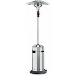 Favex - Parasol Chauffant Gaz Cosy Elegance Inox - Exterieur - 3 à 8 KW - 12m² - Prêt à L'emploi Livré Avec Tuyau Et Détendeur - 76 X 76 X 218 - Argent