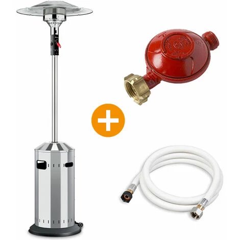 Favex - Parasol Chauffant Gaz Cosy Elegance Inox - Exterieur - 3 à 8 KW - 12m² - Prêt à L'emploi Livré Avec Tuyau Et Détendeur - 76 X 76 X 218 - Argent 4 Favex - Parasol Chauffant Gaz Cosy Elegance Inox - Exterieur - 3 à 8 KW - 12m² - Prêt à L'emploi Livré Avec Tuyau Et Détendeur - 76 X 76 X 218 - Argent – Image 2