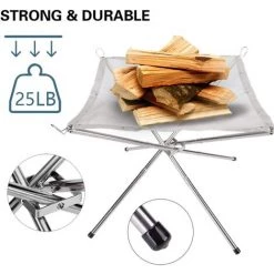 BEARSU Brasero Portable Pour Extérieur, Foyer De Camping Foyer Extérieur Pliable - Grille En Maille Grille Barbecue/Chauffage 16,5 Pouces En Acier INOX, Pour Terrasse, Camping, Voyage, Jardin 11 BEARSU Brasero Portable Pour Extérieur, Foyer De Camping Foyer Extérieur Pliable - Grille En Maille Grille Barbecue/Chauffage 16,5 Pouces En Acier INOX, Pour Terrasse, Camping, Voyage, Jardin -Chauffage d'extérieur Soldes 53359494 5