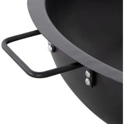 Outsunny Brasero Boule De Feu Cheminée Foyer Extérieur Dim. 79L X 69l X 25,5H Cm 2 Poignées Tisonnier Acier Noir - Noir 11 Outsunny Brasero Boule De Feu Cheminée Foyer Extérieur Dim. 79L X 69l X 25,5H Cm 2 Poignées Tisonnier Acier Noir - Noir -Chauffage d'extérieur Soldes 53591949 5