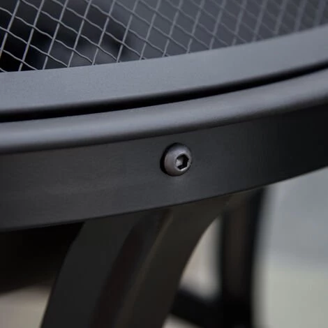 Outsunny Brasero Boule De Feu Cheminée Foyer Extérieur Ø 55 X 50H Cm Grille à Charbon Couvercle Tisonnier Acier Noir - Noir 6 Outsunny Brasero Boule De Feu Cheminée Foyer Extérieur Ø 55 X 50H Cm Grille à Charbon Couvercle Tisonnier Acier Noir - Noir – Image 4