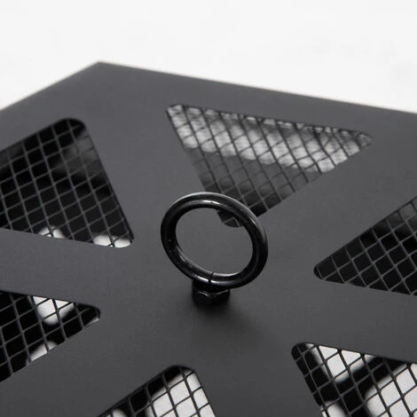 Outsunny Brasero Cheminée Foyer Extérieur Hexagonal En Acier Pare-étincelles Avec Tisonnier Dim. 70L X 70l X 58H Cm - Noir - Noir 5 Outsunny Brasero Cheminée Foyer Extérieur Hexagonal En Acier Pare-étincelles Avec Tisonnier Dim. 70L X 70l X 58H Cm - Noir - Noir – Image 3