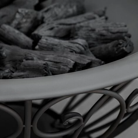 Outsunny Brasero Boule De Feu Cheminée Foyer Extérieur Ø 76 X 50H Cm Grille à Charbon Couvercle Tisonnier Housse Métal Noir Bronze 5 Outsunny Brasero Boule De Feu Cheminée Foyer Extérieur Ø 76 X 50H Cm Grille à Charbon Couvercle Tisonnier Housse Métal Noir Bronze – Image 3