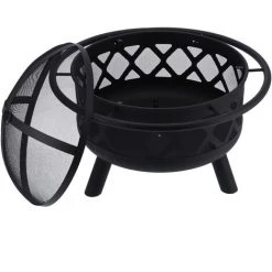 SZYB Fydun Foyer Extérieur Foyer Rond En Fer Forgé Foyer Au Bois Foyer Pour Patio Extérieur Fournitures De Jardin -Chauffage d'extérieur Soldes 53612673 3