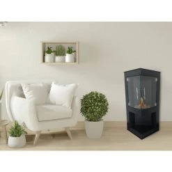 PURLINE Poêle D'angle Au Bioéthanol à Deux Portes Vitrées - No Name