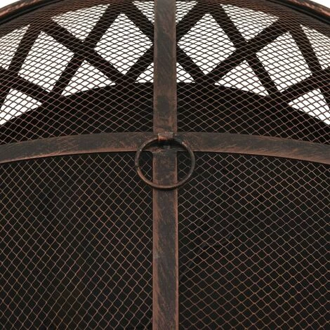 LANGRAY Foyer Rustique Avec Tisonnier 76 Cm XXL Acier Maison & Jardin 6 LANGRAY Foyer Rustique Avec Tisonnier 76 Cm XXL Acier Maison & Jardin – Image 4