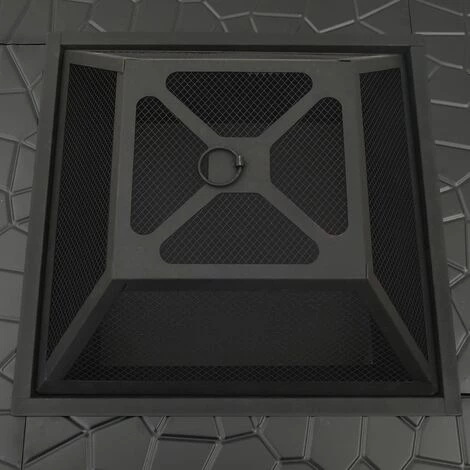 LANGRAY Foyer De Jardin Avec Tisonnier 81x81x47 Cm XXL Acier Maison & Jardin 6 LANGRAY Foyer De Jardin Avec Tisonnier 81x81x47 Cm XXL Acier Maison & Jardin – Image 4