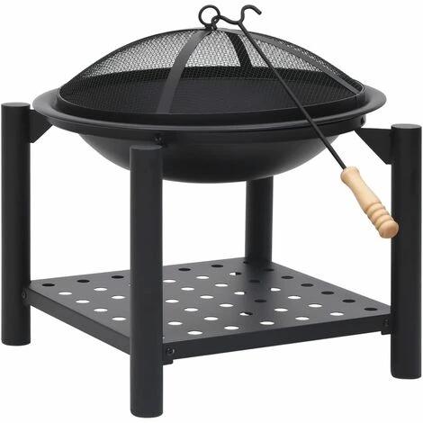 LANGRAY Foyer Avec Tisonnier 54x54x55 Cm Acier Maison & Jardin 7 LANGRAY Foyer Avec Tisonnier 54x54x55 Cm Acier Maison & Jardin – Image 5