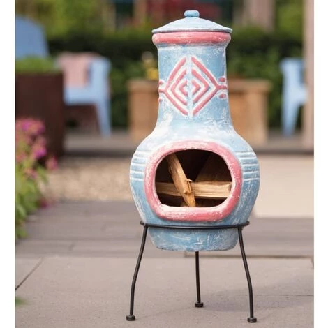 LANGRAY RedFire Cheminée Colima Argile Bleu Marine/rouge 86031 Maison & Jardin 4 LANGRAY RedFire Cheminée Colima Argile Bleu Marine/rouge 86031 Maison & Jardin – Image 2