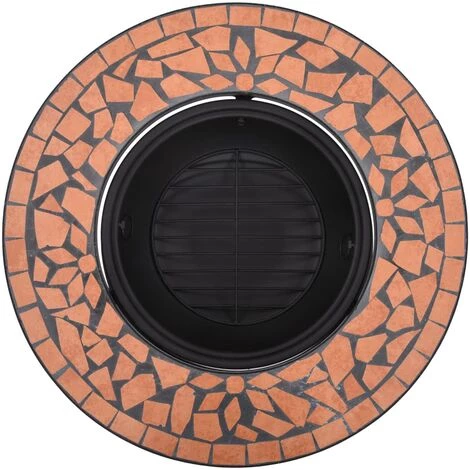 LANGRAY Foyer Mosaïque Terre Cuite 68 Cm Céramique Maison & Jardin 6 LANGRAY Foyer Mosaïque Terre Cuite 68 Cm Céramique Maison & Jardin – Image 4