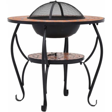 LANGRAY Table De Foyer Mosaïque Terre Cuite 68 Cm Céramique Maison & Jardin 6 LANGRAY Table De Foyer Mosaïque Terre Cuite 68 Cm Céramique Maison & Jardin – Image 4