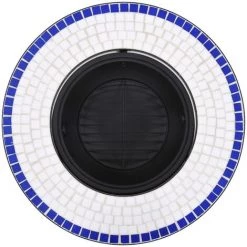 LANGRAY Foyer Mosaïque Bleu Et Blanc 68 Cm Céramique Maison & Jardin 10 LANGRAY Foyer Mosaïque Bleu Et Blanc 68 Cm Céramique Maison & Jardin -Chauffage d'extérieur Soldes 53826517 4