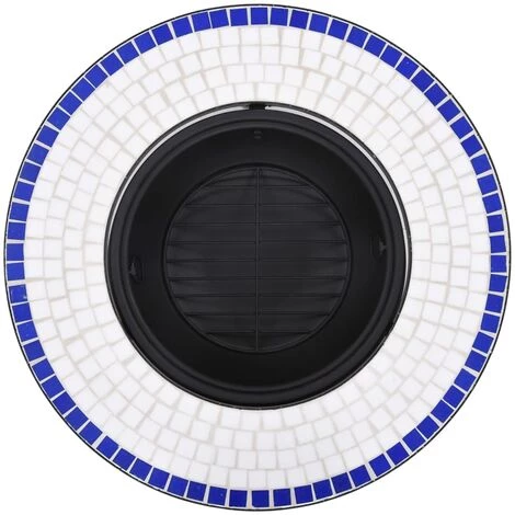 LANGRAY Foyer Mosaïque Bleu Et Blanc 68 Cm Céramique Maison & Jardin 6 LANGRAY Foyer Mosaïque Bleu Et Blanc 68 Cm Céramique Maison & Jardin – Image 4