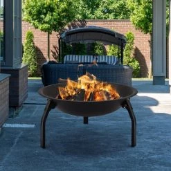 Brasero Extérieur Jardin Cheminée Foyer Pour Terrasse, Plage,Fête - MONDEER -Chauffage d'extérieur Soldes 53940527 5