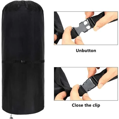 TINOR Housses De Chauffage Extérieur De Protection Intempéries Housse De Radiateur Patio - Tissu Oxford 600D Résistant Aux Intempéries Et Aux UV - Rond - 50 X 50 X 120 Cm 6 TINOR Housses De Chauffage Extérieur De Protection Intempéries Housse De Radiateur Patio - Tissu Oxford 600D Résistant Aux Intempéries Et Aux UV - Rond - 50 X 50 X 120 Cm – Image 4