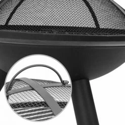 Brasero DExtérieur - Panier à Feu - Charbon De Bois - 56 X 56 X 58 Cm - Acier - Noir - MaxxGarden -Chauffage d'extérieur Soldes 54009626 4