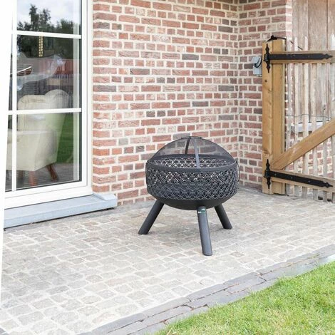 Brasero Extérieur Avec Gril Ø52cm - Brasero Et Barbecue Extérieur Durable - Brasero Avec Pare - Étincelles Inclus - Noir - MaxxGarden 7 Brasero Extérieur Avec Gril Ø52cm - Brasero Et Barbecue Extérieur Durable - Brasero Avec Pare - Étincelles Inclus - Noir - MaxxGarden – Image 5
