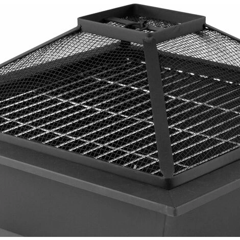 Brasero Extérieur 50 X 50cm - Avec Protection Contre Les Étincelles - Pour Balcon Et Terrasse - Noir - MaxxGarden 4 Brasero Extérieur 50 X 50cm - Avec Protection Contre Les Étincelles - Pour Balcon Et Terrasse - Noir - MaxxGarden – Image 2
